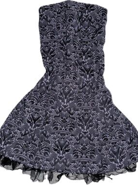Tripp NYC Black and Lilac Patterned Dress